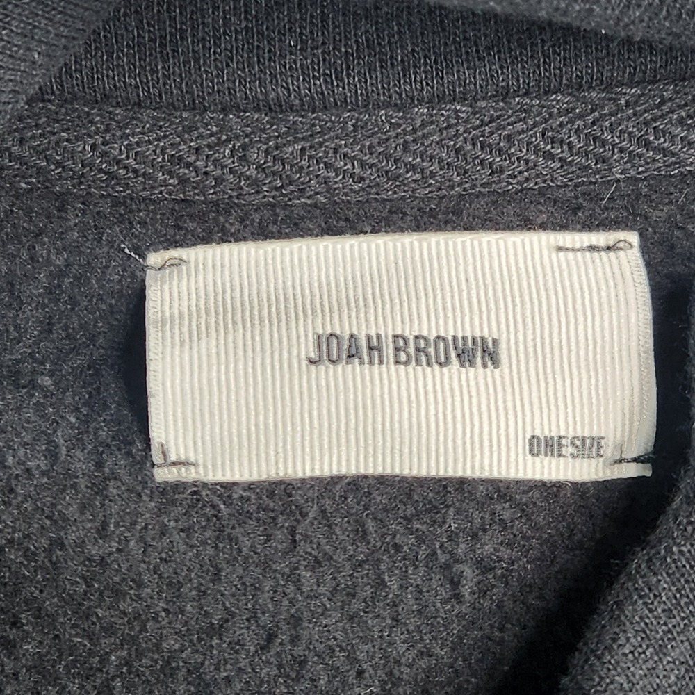 Joah Brown Sweatshirt Black Mock Neck Oversized Soft Relaxed Cabincore chest 46" - Picture 5 of 11